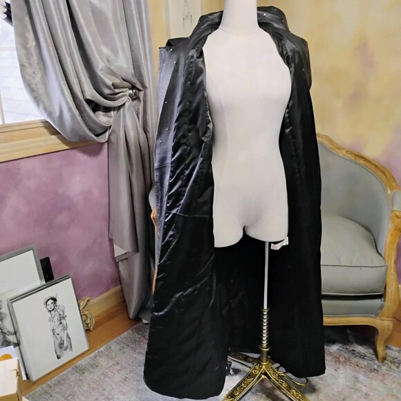 Nasty Gal black leather studded coat, size 8,  like new! - Picture 11 of 16